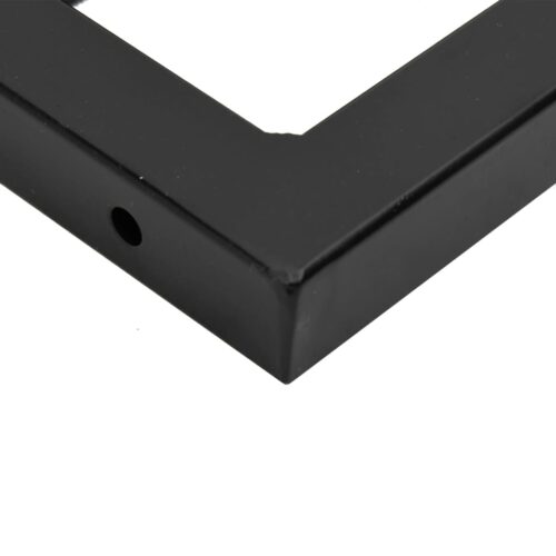 Shelf Brackets for Washbasin 2pcs Black Trapezium Steel - Image 8