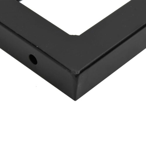 Shelf Brackets for Washbasin 2pcs Black Rectangular Steel - Image 8