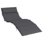Sun Lounger Cushion Anthracite 180x60x4cm Oxford Fabric