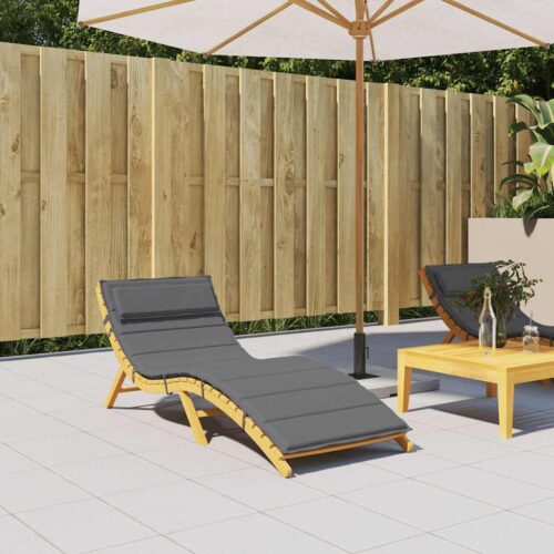 Sun Lounger Cushion Anthracite 180x60x4cm Oxford Fabric - Image 2