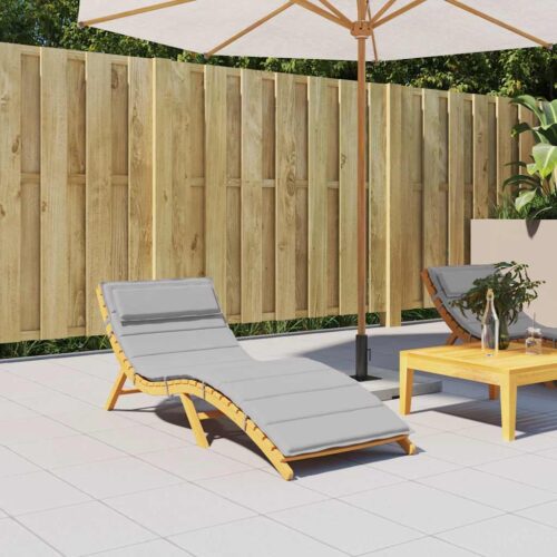 Sun Lounger Cushion Grey 180x60x4cm Oxford Fabric - Image 2