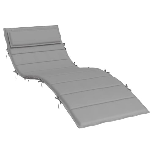 Sun Lounger Cushion Grey 180x60x4cm Oxford Fabric - Image 10