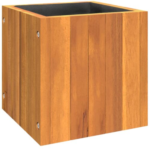Garden Planter 25x25x25cm Solid Wood Acacia