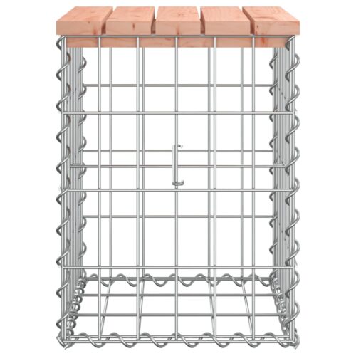 Garden Bench Gabion Design 33x31x42cm Solid Wood Douglas - Image 4
