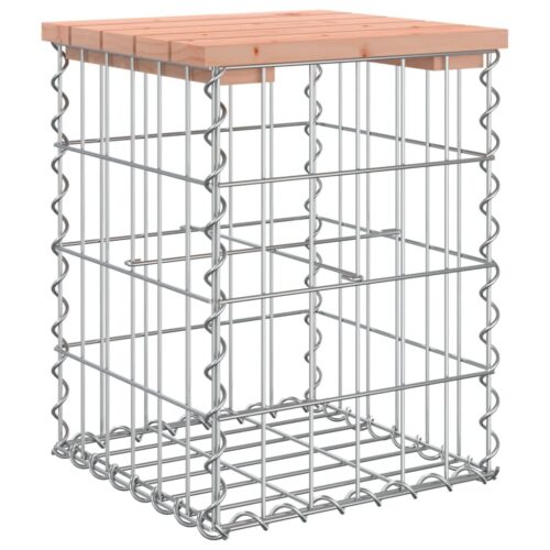 Garden Bench Gabion Design 33x31x42cm Solid Wood Douglas - Image 5