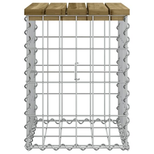 Garden Bench Gabion Design 33x31x42cm Impregnated Wood Pine - Image 4