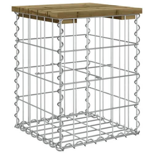Garden Bench Gabion Design 33x31x42cm Impregnated Wood Pine - Image 5