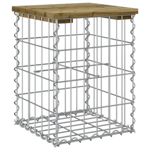 Garden Bench Gabion Design 33x31x42cm Impregnated Wood Pine - Image 9