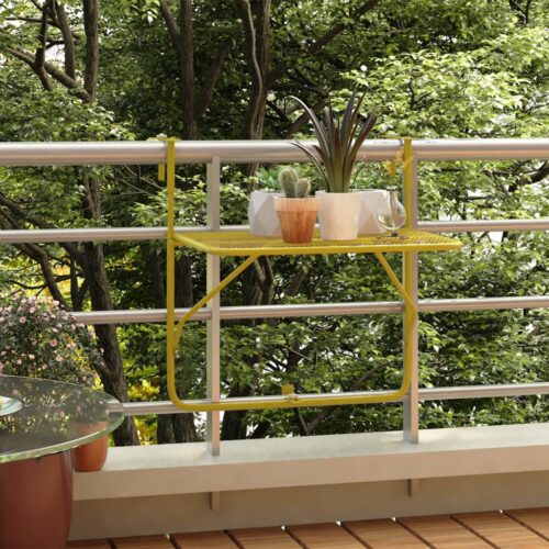 Balcony Table Gold 60x40cm Steel - Image 2