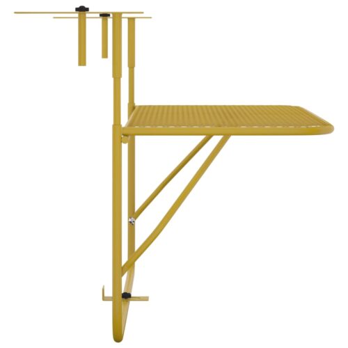 Balcony Table Gold 60x40cm Steel - Image 4
