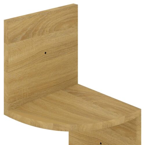 Wooden Wall Corner Shelf Sonoma Oak 19x19x123cm - Image 6