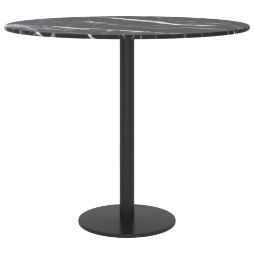 Table Top Black 50x0.8cm Tempered Glass with Marble Design DIY Desk Panel Board - Image 3