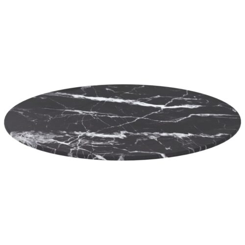Table Top Black 50x0.8cm Tempered Glass with Marble Design DIY Desk Panel Board - Image 5