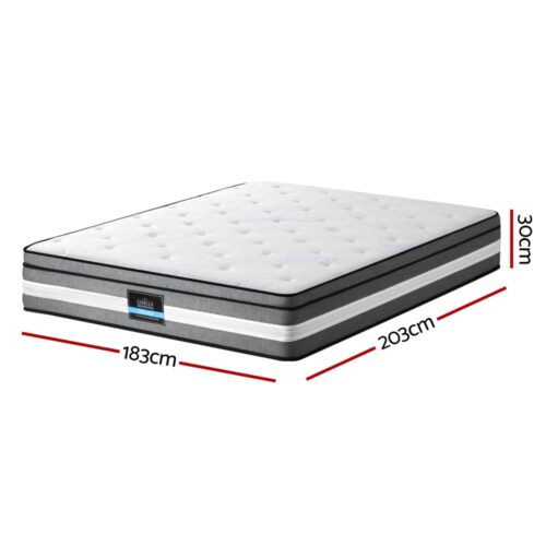 Giselle Bedding 30cm Mattress Gel Foam Pocket Spring King - Image 2