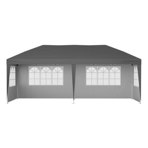 Instahut Gazebo 3x6m Pop Up Marquee Wedding Party Outdoor Camping Canopy Grey - Image 3