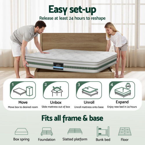 20cm Giselle Mattress Double Green Tea Mattresses - Image 6