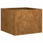 Raised Garden Bed Herbs Vegetables Box Pot Planter Rustic Weathering Steel 40x40x30cm