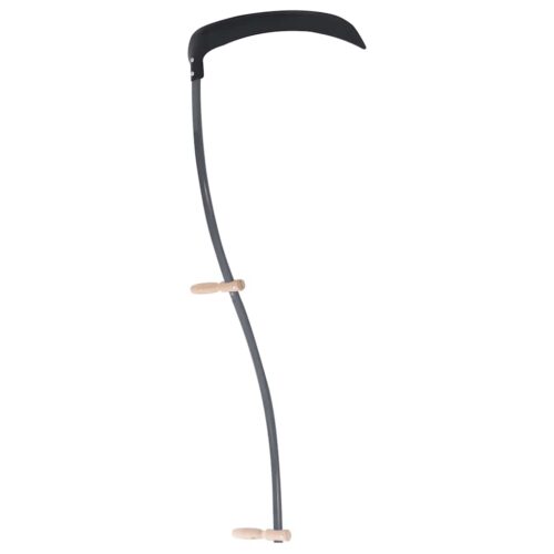 Scythe with Grinding Stone 145cm Steel Blade Wooden Grips Grass Trimmer Cutter - Image 4