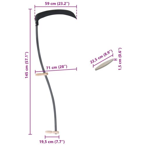 Scythe with Grinding Stone 145cm Steel Blade Wooden Grips Grass Trimmer Cutter - Image 7