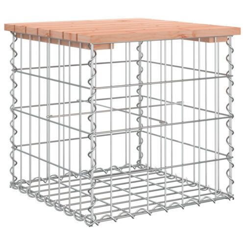 Garden Bench Gabion Design 43x44x42cm Solid Wood Douglas - Image 5