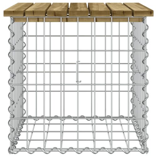 Garden Bench Gabion Design 43x44x42cm Impregnated Wood Pine - Image 4