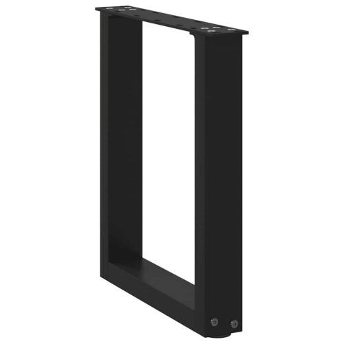 Coffee Table Legs U-Shaped 2pcs Black 28x(42-43)cm Steel - Image 4
