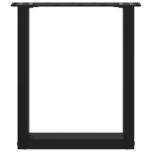 Coffee Table Legs U-Shaped 2pcs Black 28x(42-43)cm Steel - Image 5