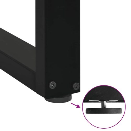 Coffee Table Legs U-Shaped 2pcs Black 28x(42-43)cm Steel - Image 9