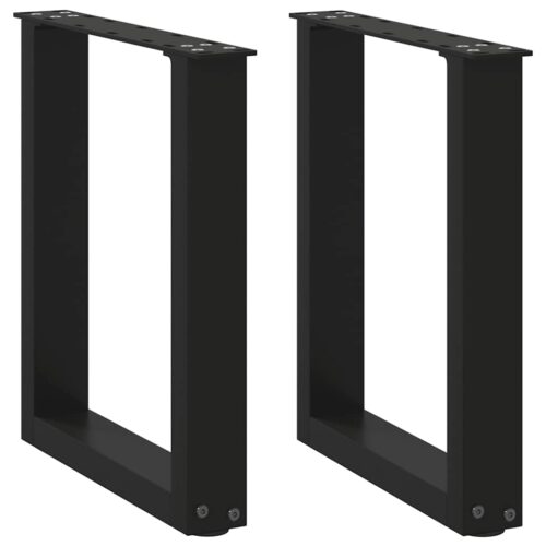 Coffee Table Legs U-Shaped 2pcs Black 28x(42-43)cm Steel - Image 11