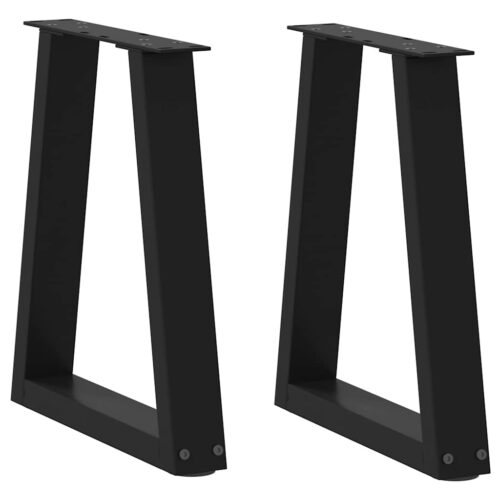 Coffee Table Legs V-Shape 2pcs Black 38x(42-43.3)cm Steel