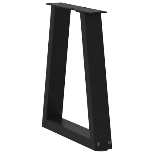 Coffee Table Legs V-Shape 2pcs Black 38x(42-43.3)cm Steel - Image 4