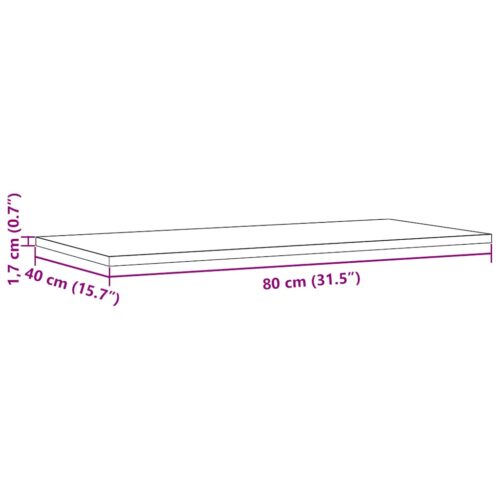 Table Tops 2pcs 80x40x1.7cm Rectangular Solid Pine Wood DIY Desk Panel Board - Image 10