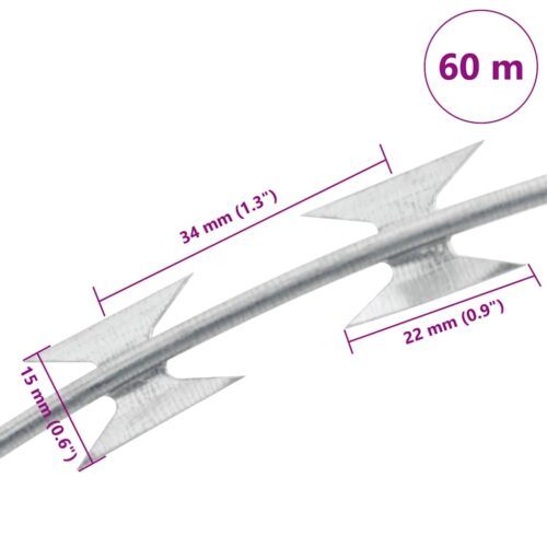 BTO-22 Clipped Concertina Razor Wire Galvanised Steel 60 m - Image 5