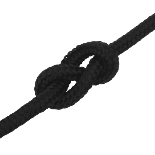 Black Poly Rope 12mm 50M Polyester Fence Trailer Gate Garden Tie Down - Image 5