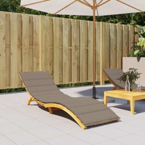 Sun Lounger Cushion Taupe 200x50x3cm Oxford Fabric - Image 2