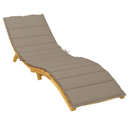 Sun Lounger Cushion Taupe 200x50x3cm Oxford Fabric - Image 3