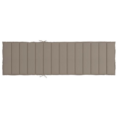Sun Lounger Cushion Taupe 200x50x3cm Oxford Fabric - Image 5