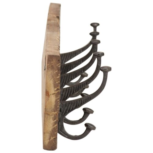 Hall Hanger with 5 Hooks 100x2.5x15cm Solid Reclaimed Wood - Image 3
