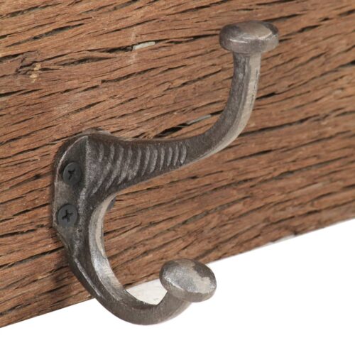 Hall Hanger with 5 Hooks 100x2.5x15cm Solid Reclaimed Wood - Image 7