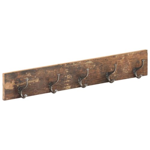 Hall Hanger with 5 Hooks 100x2.5x15cm Solid Reclaimed Wood - Image 10