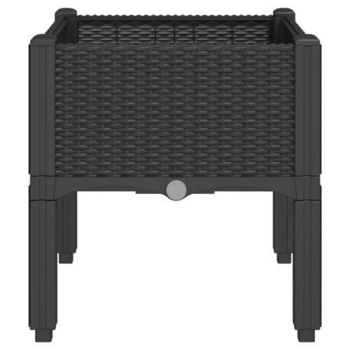 Garden Planter with Legs Black 40x40x42cm PP - Image 5