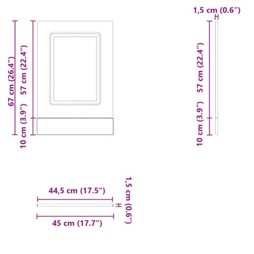 Dishwasher Panel Kalmar White 45x1.5x67cm Engineered Wood - Image 8