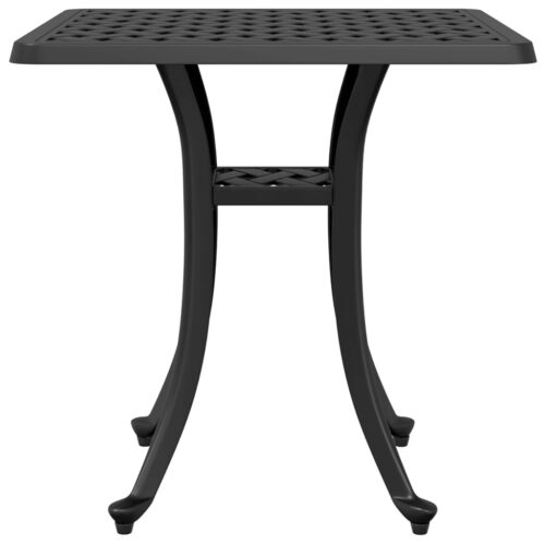 Garden Table Black 53x53x53cm Cast Aluminium - Image 5