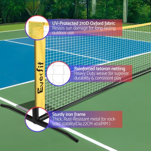 Everfit 10ft Portable Pickle Ball Net Adjustable Multi-Sport for Badminton Tennis Pickleball Volleyball - Image 5
