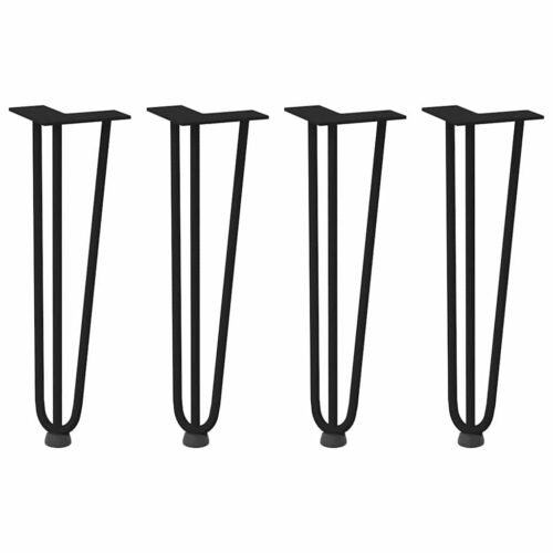 Hairpin Legs for Coffee Table 4pcs Black 42cm Solid Steel - Image 2