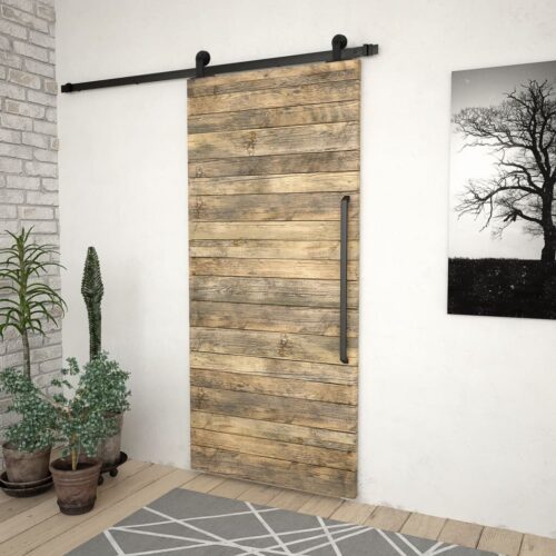 Sliding Door SKIEN Hardware Kit 183cm Steel Black - Image 3