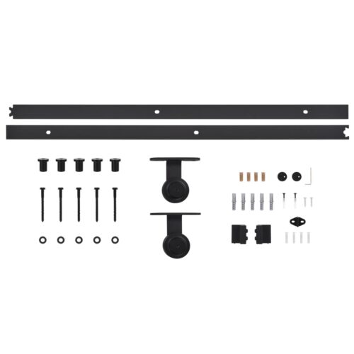 Sliding Door SKIEN Hardware Kit 183cm Steel Black - Image 5