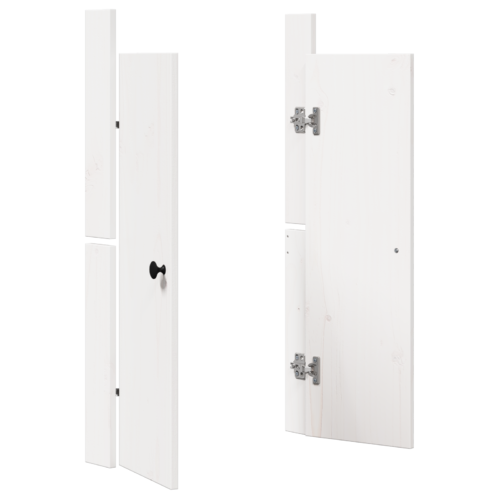 Outdoor Kitchen Doors 2pcs White 50x9x82cm Solid Pine Wood - Image 4