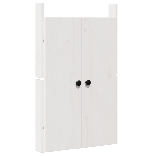Outdoor Kitchen Doors 2pcs White 50x9x82cm Solid Pine Wood - Image 5