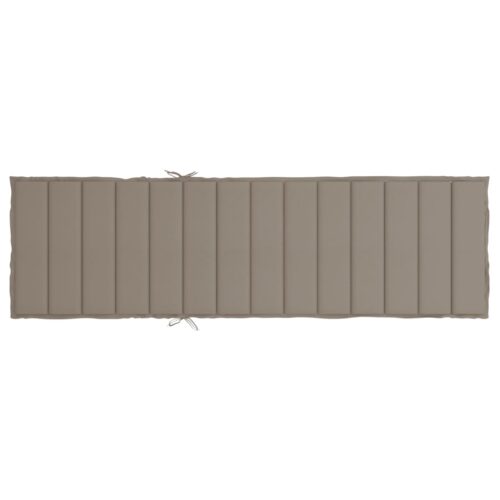 Sun Lounger Cushion Taupe 200x70x3cm Oxford Fabric - Image 5